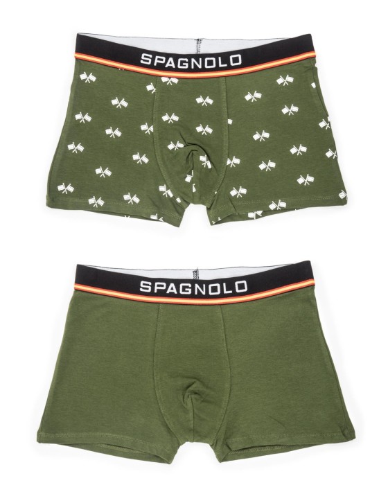 Pack boxers Spagnolo Punto verde oliva 1