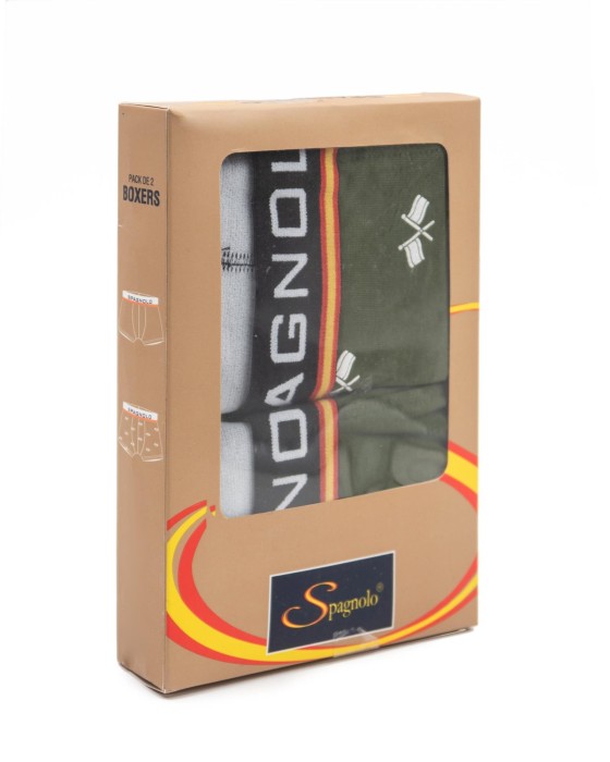 Pack boxers Spagnolo Punto verde oliva 4