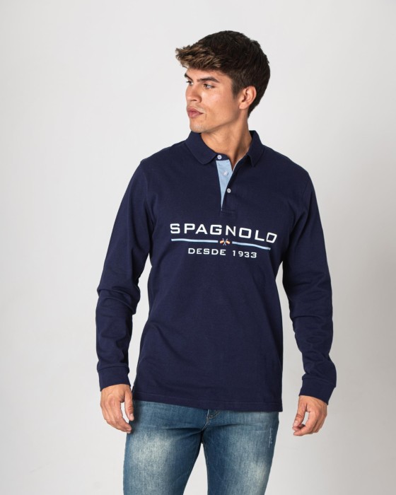 Compra Polo Punto Spagnolo Polo azul en SPAGNOLO M Color REF.: 000067