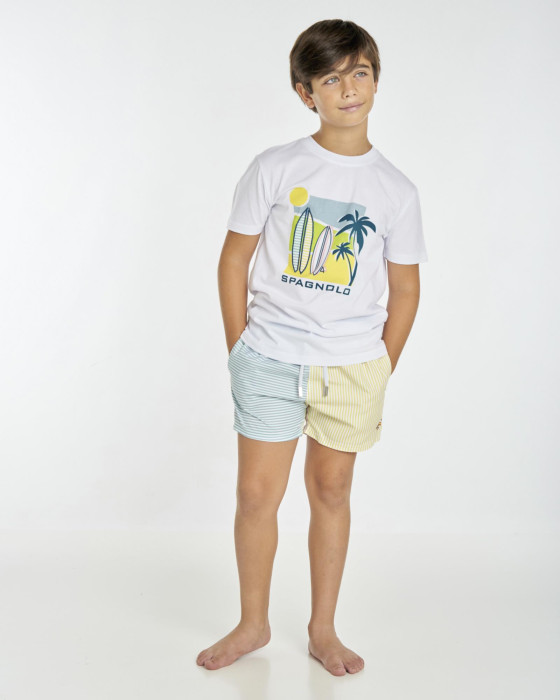 Camiseta de niño Spagnolo Punto surf blanco 1