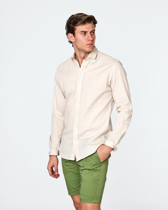 Camisa de hombre gabardina tp Spagnolo Liso smart blanco 2