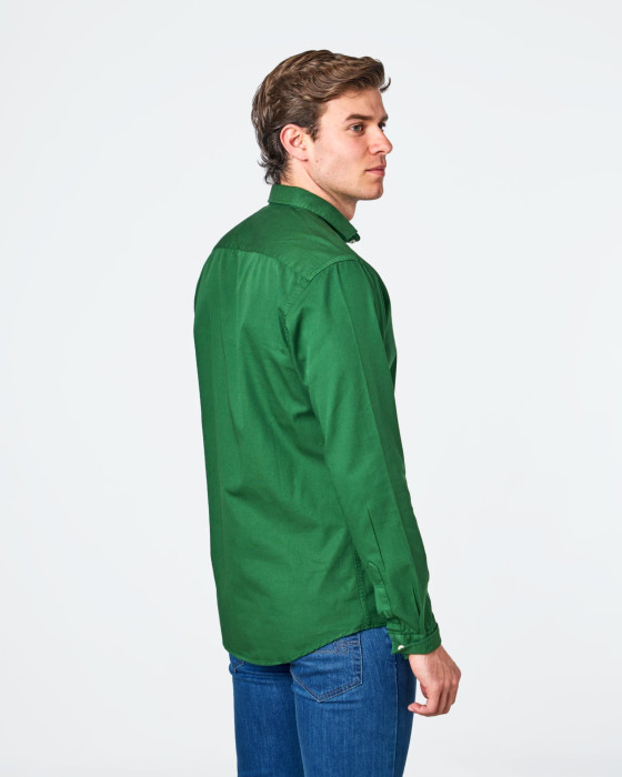 Camisa de hombre gabardina tp Spagnolo Liso smart verde 3