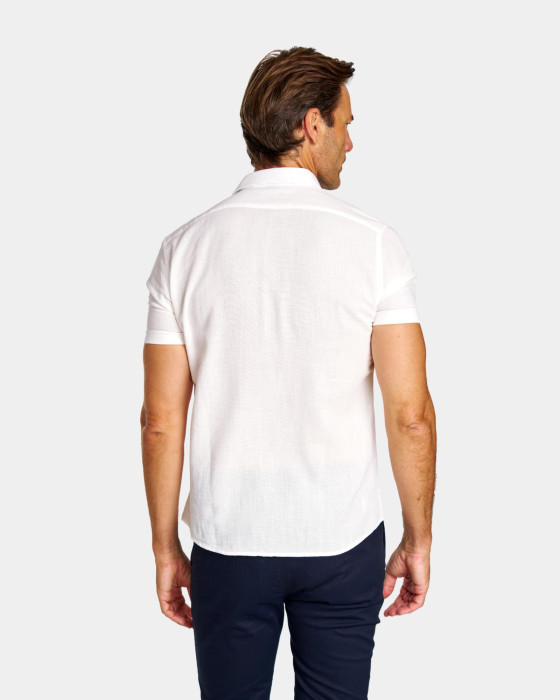Camisa de hombre Spagnolo Esterilla smart blanco 3