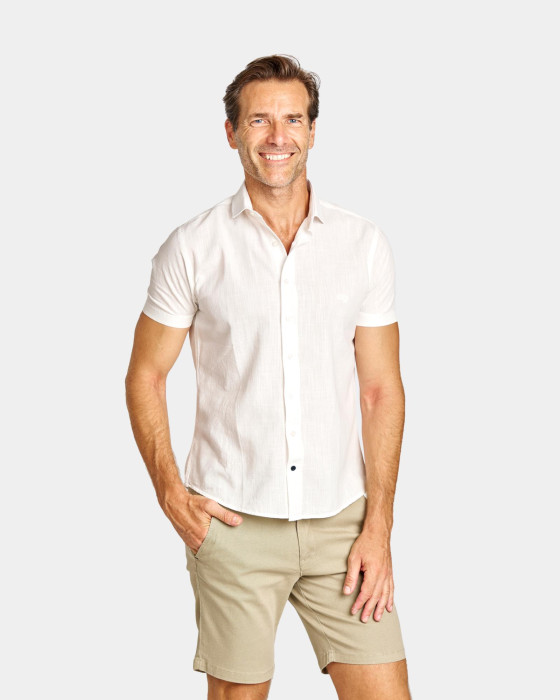 Camisa de hombre Spagnolo Semihilo smart blanco 1