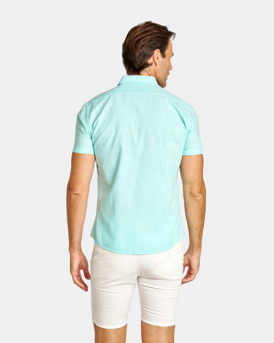 Camisa de hombre semihilo Spagnolo Smart verde claro 3