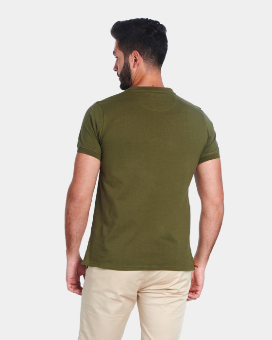 Camiseta de hombre Spagnolo punto bandera verde oliva 3