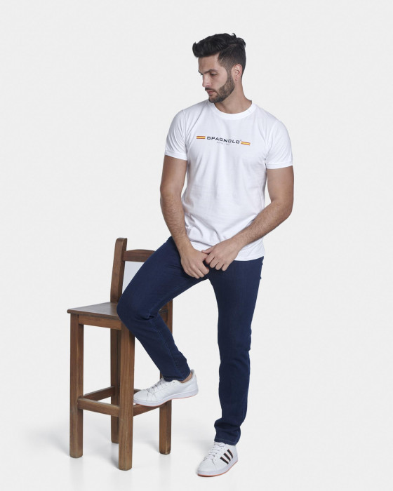 Camiseta de hombre Spagnolo blanco 4