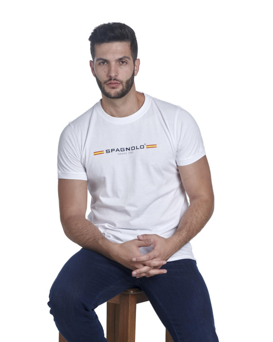 Camiseta de hombre Spagnolo blanco 5