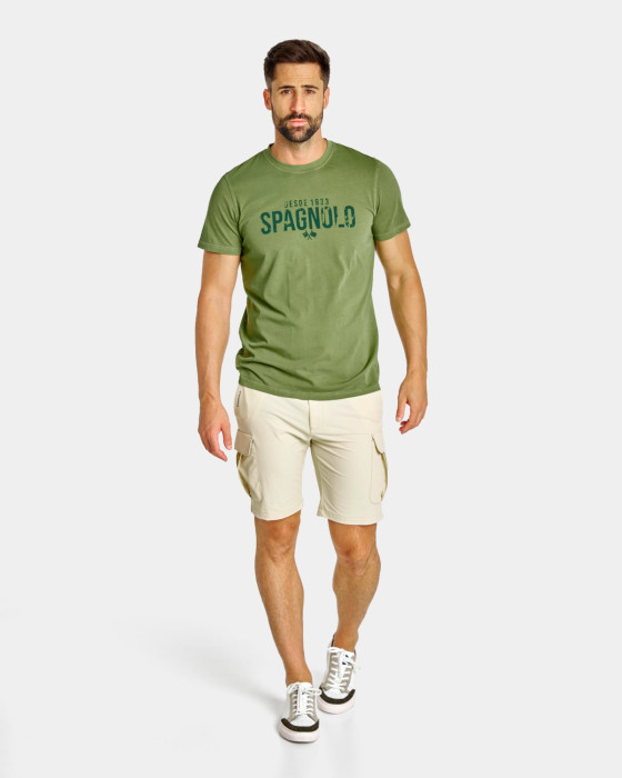 Camiseta de hombre Spagnolo desgastes verde oliva 4