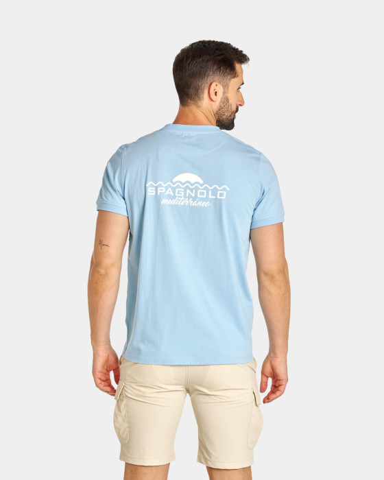 Camiseta de hombre Spagnolo Spagnolo mediterráneo celeste 3