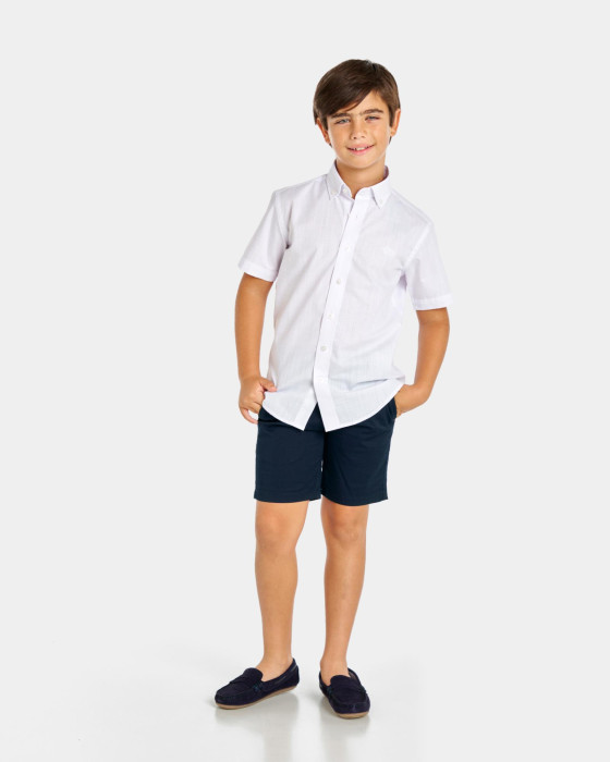 Camisa de Spagnolo Niño semihilo blanco 4