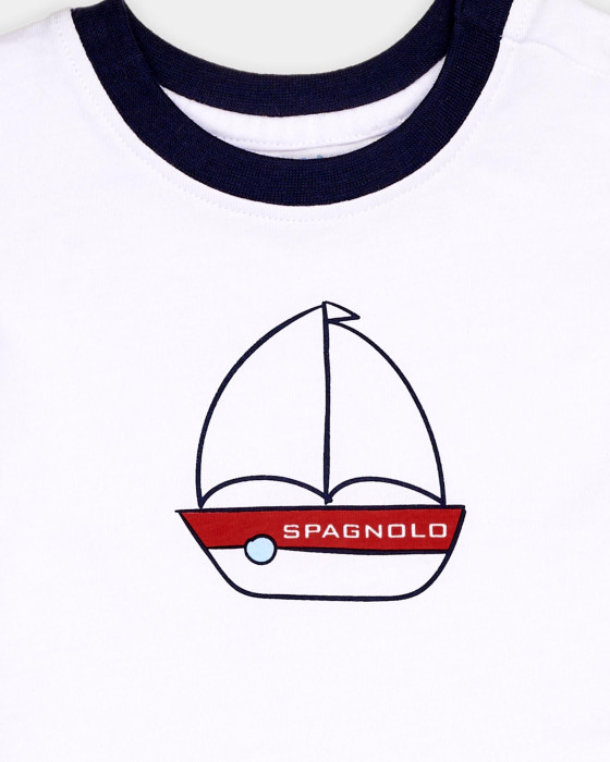 Set camiseta Spagnolo Bermuda rayas marino 3
