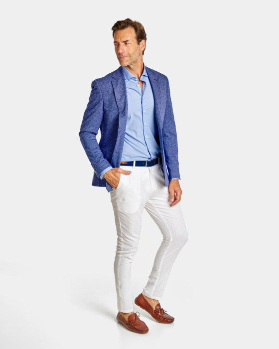 Americana de Spagnolo Hombre estructura azul 4
