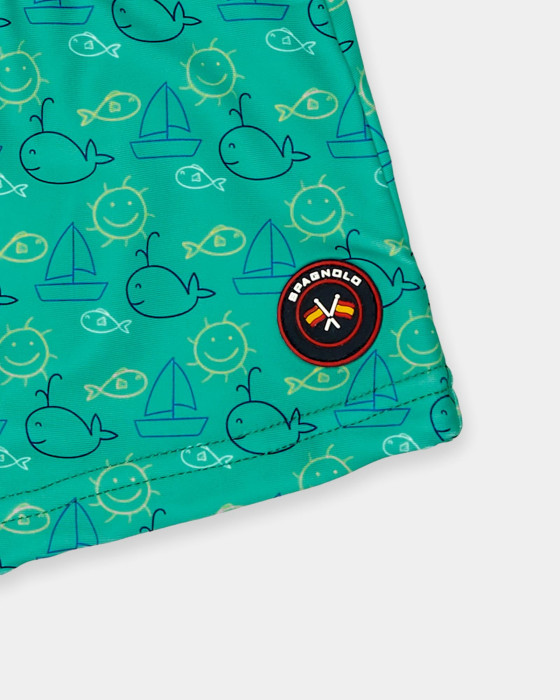 Set camiseta Spagnolo Bañador ballena verde 5