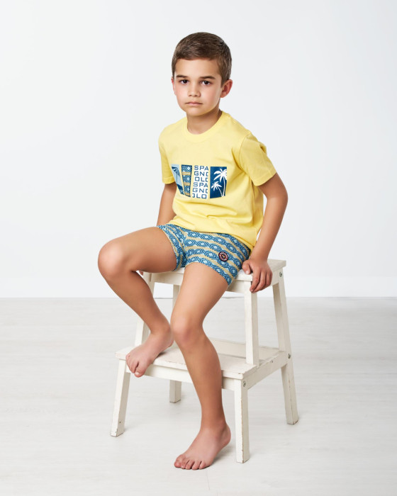 Camiseta de niño Spagnolo Punto surf amarillo 4