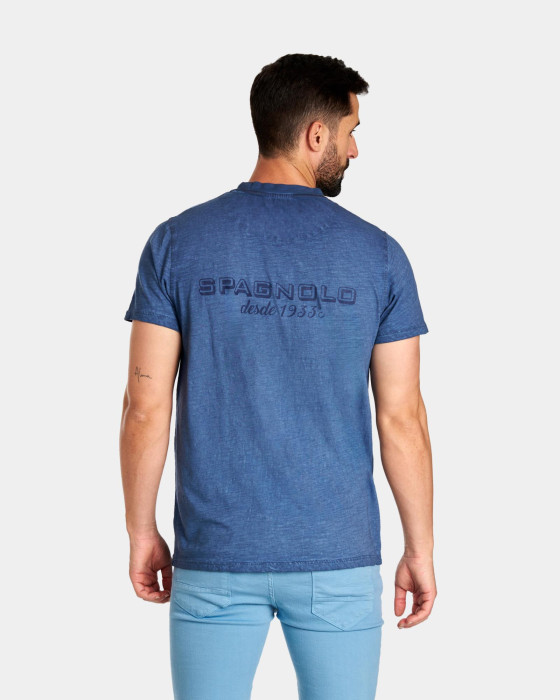 Camiseta de hombre Spagnolo punto azul 3