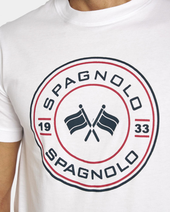 Camiseta de hombre Spagnolo escudo blanco 2