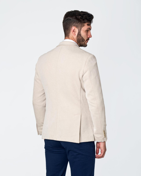 Americana de hombre Spagnolo punto light beige 3