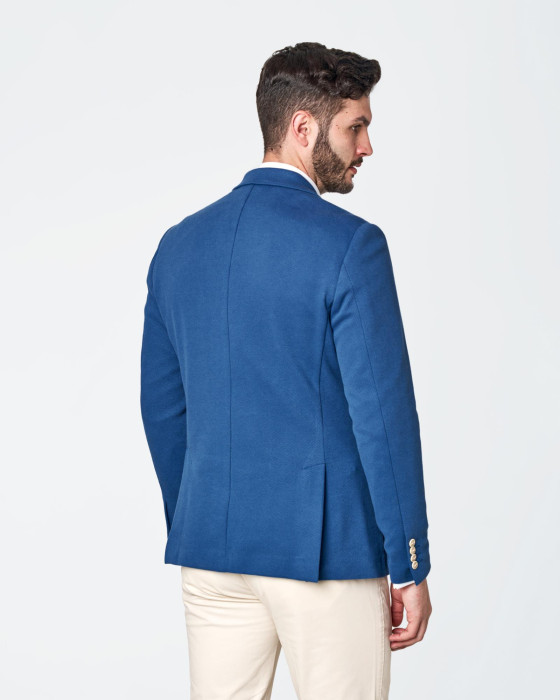 Americana de hombre Spagnolo punto azul 3