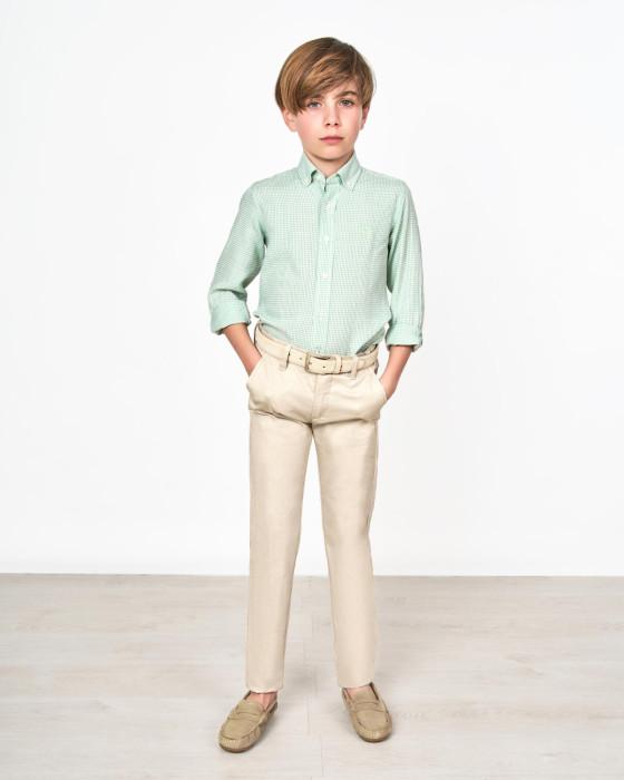 PANTALÓN DE NIÑO CHINO ESTAMPADO BEIGE Color BEIGE 000012 Talla 02