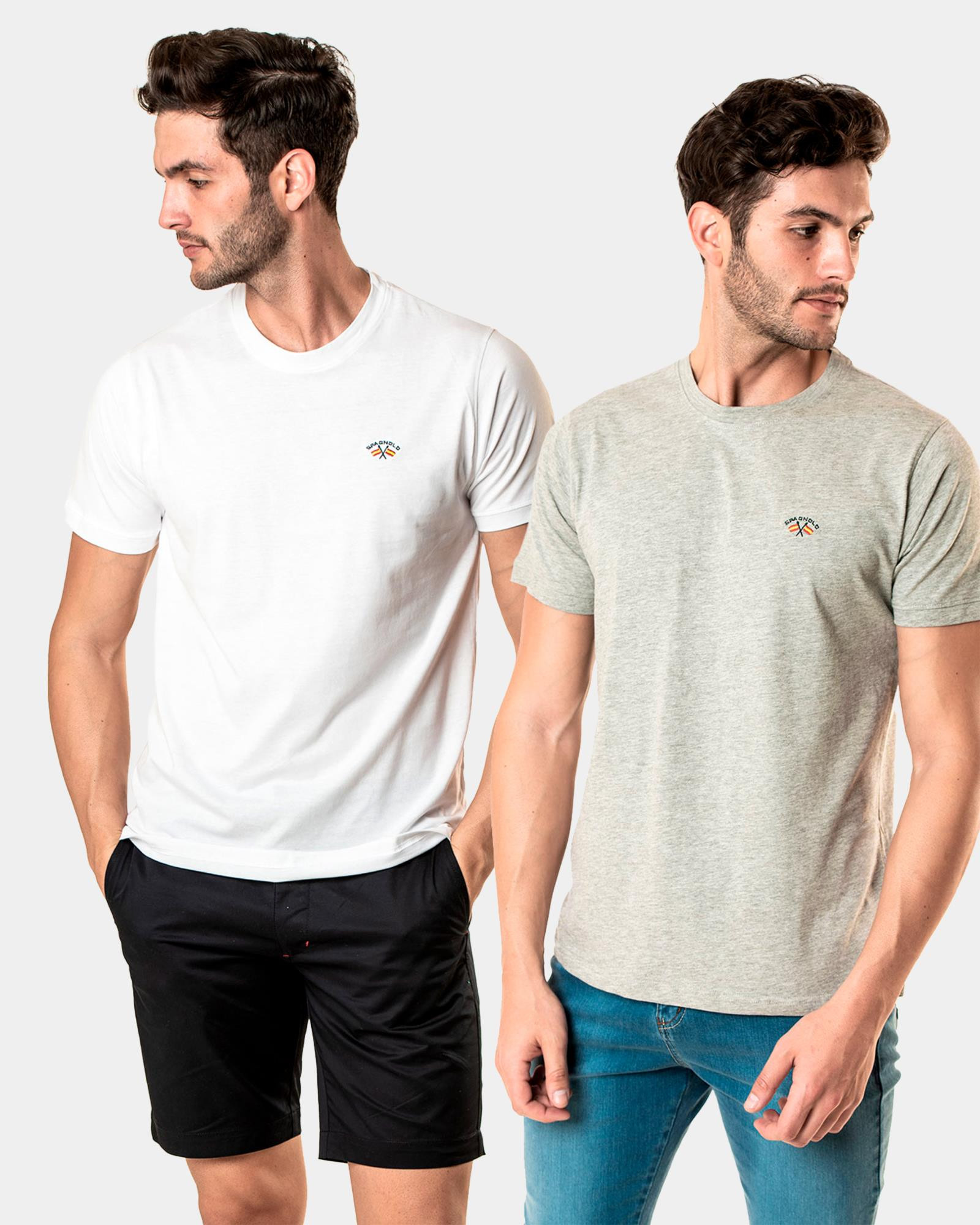 Pack 2 Camisetas Bicolor Spagnolo Color GRIS REF. 010092 Talla XS