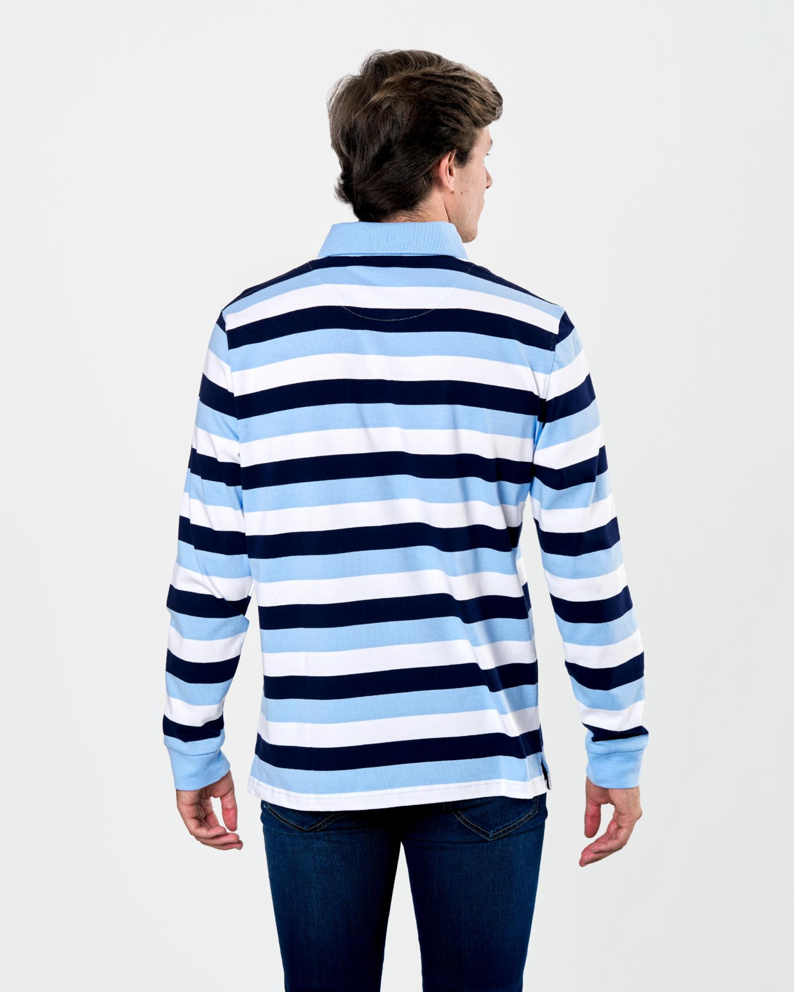 Polo rayas azul y blanco top