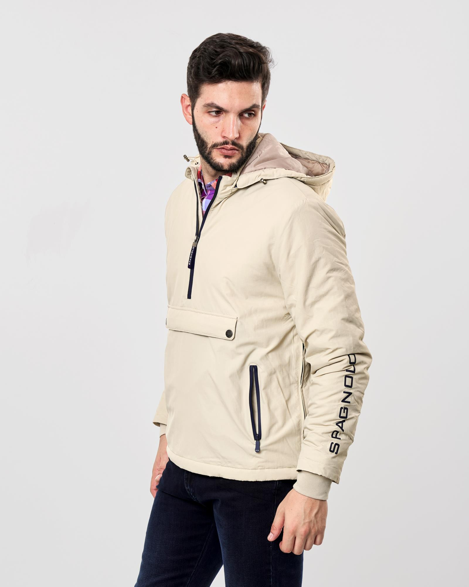 Cazadora cortaviento hombre camel Spagnolo Color 000082 REF