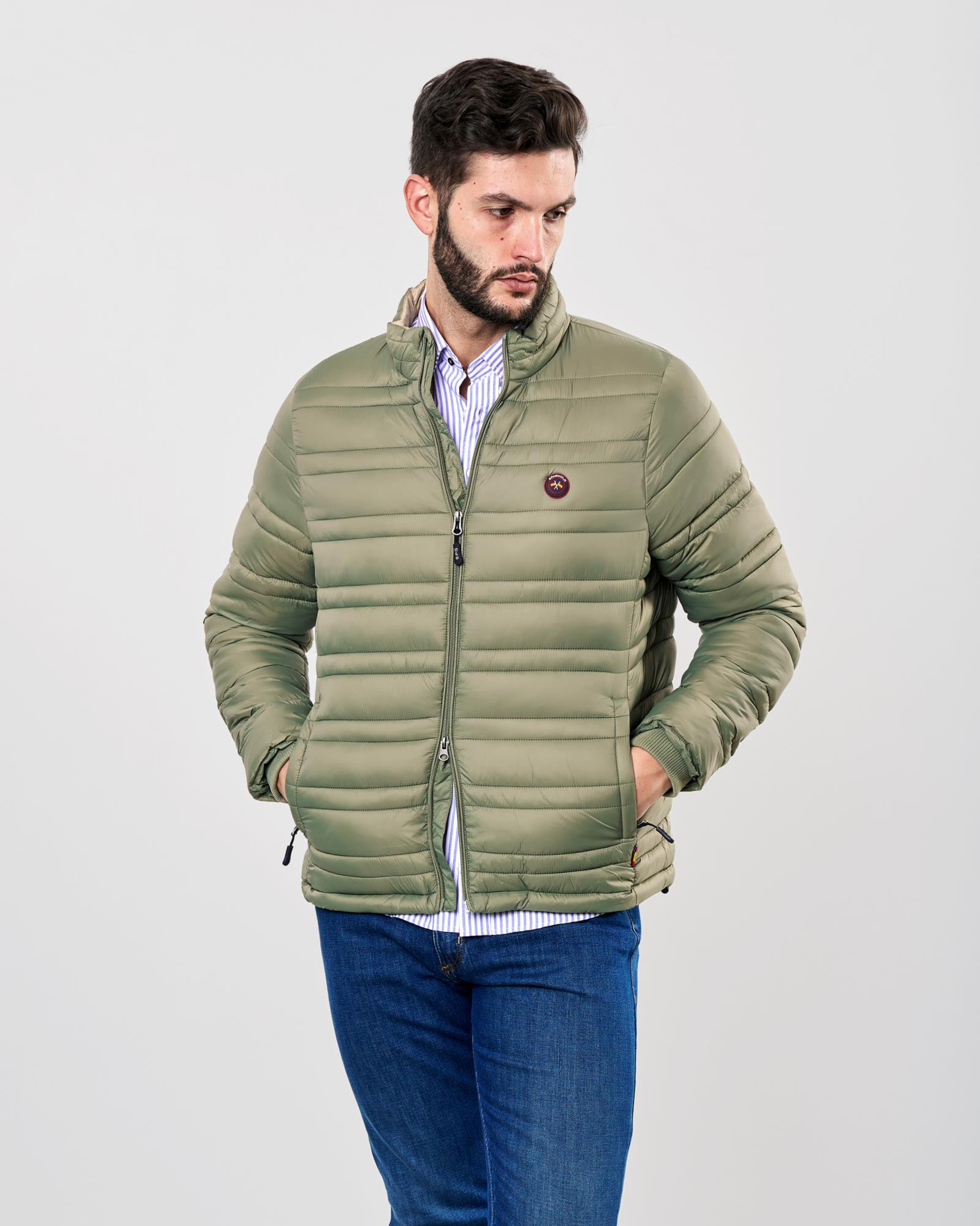 Cazadora acolchado ligero hombre verde khaki Spagnolo Color 000076