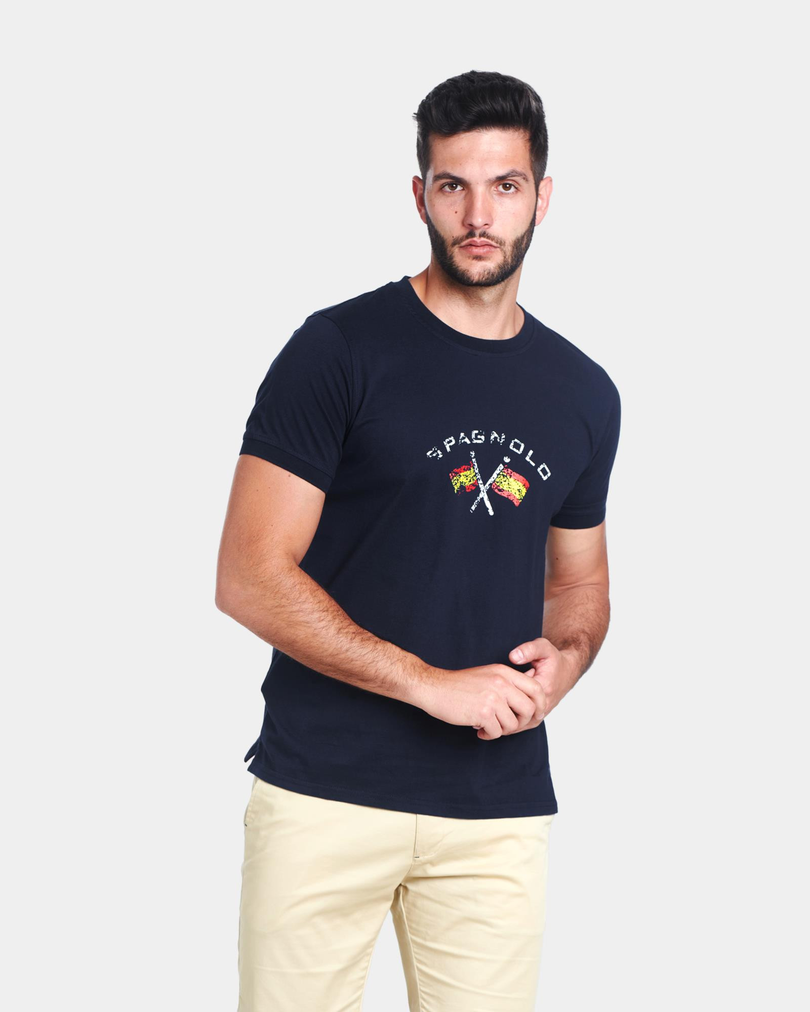 CAMISETA PUNTO SPAGNOLO BANDERA MARINO Talla XS Color 000069 REF. 000069