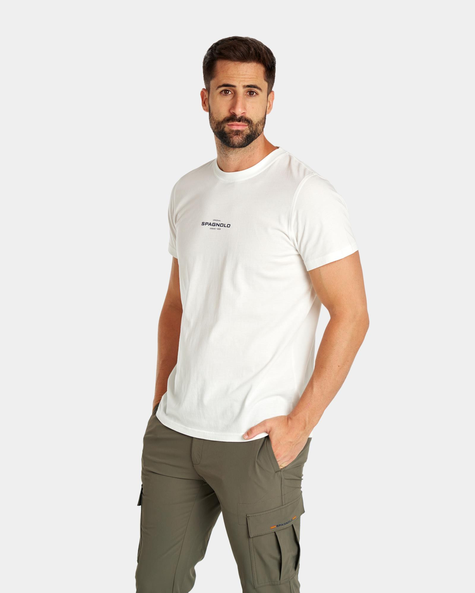 CAMISETA DE HOMBRE SPAGNOLO ORIGINAL BLANCO Color 000001 REF. 000001 Talla XS