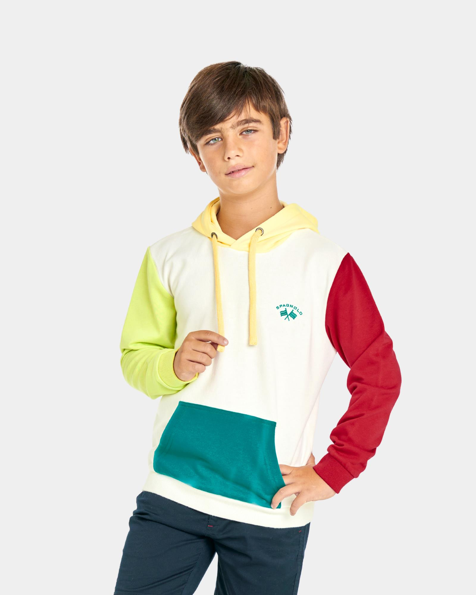 SUDADERA DE NINO FELPA COLORES Talla 02 Color 015531 REF. 015531