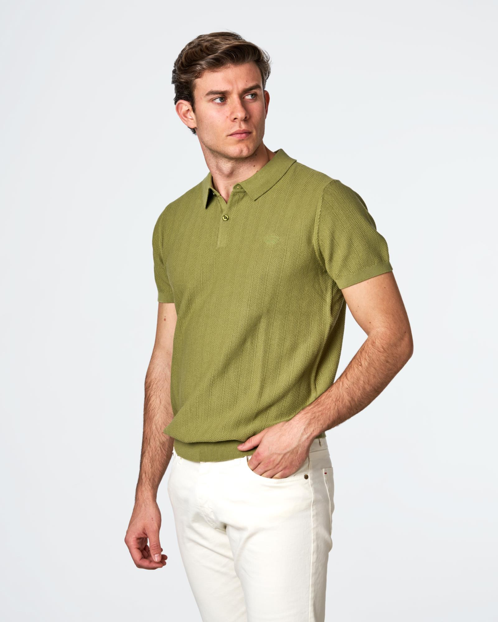 Polo Verde Khaki Fantasia Spagnolo Talla XL Color 000076 REF. 000076