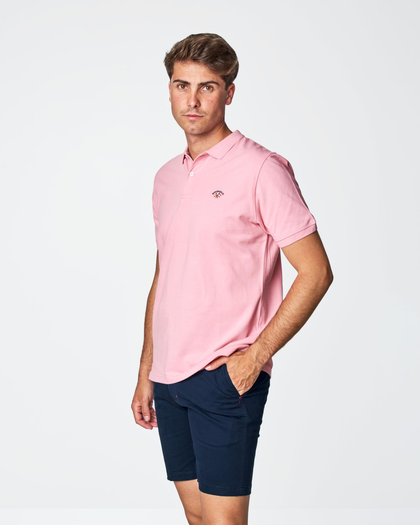 Polo rosa hombre top