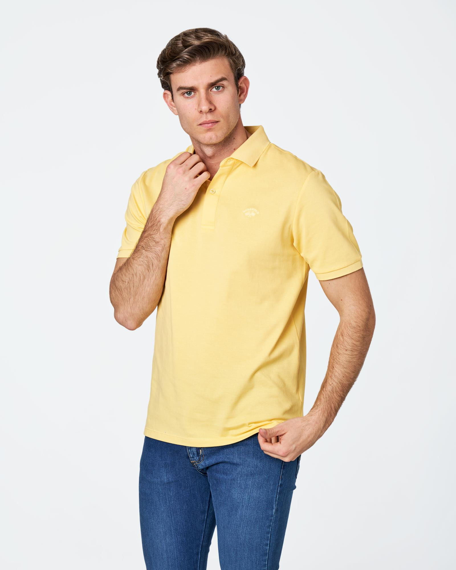 Polo color amarillo clearance