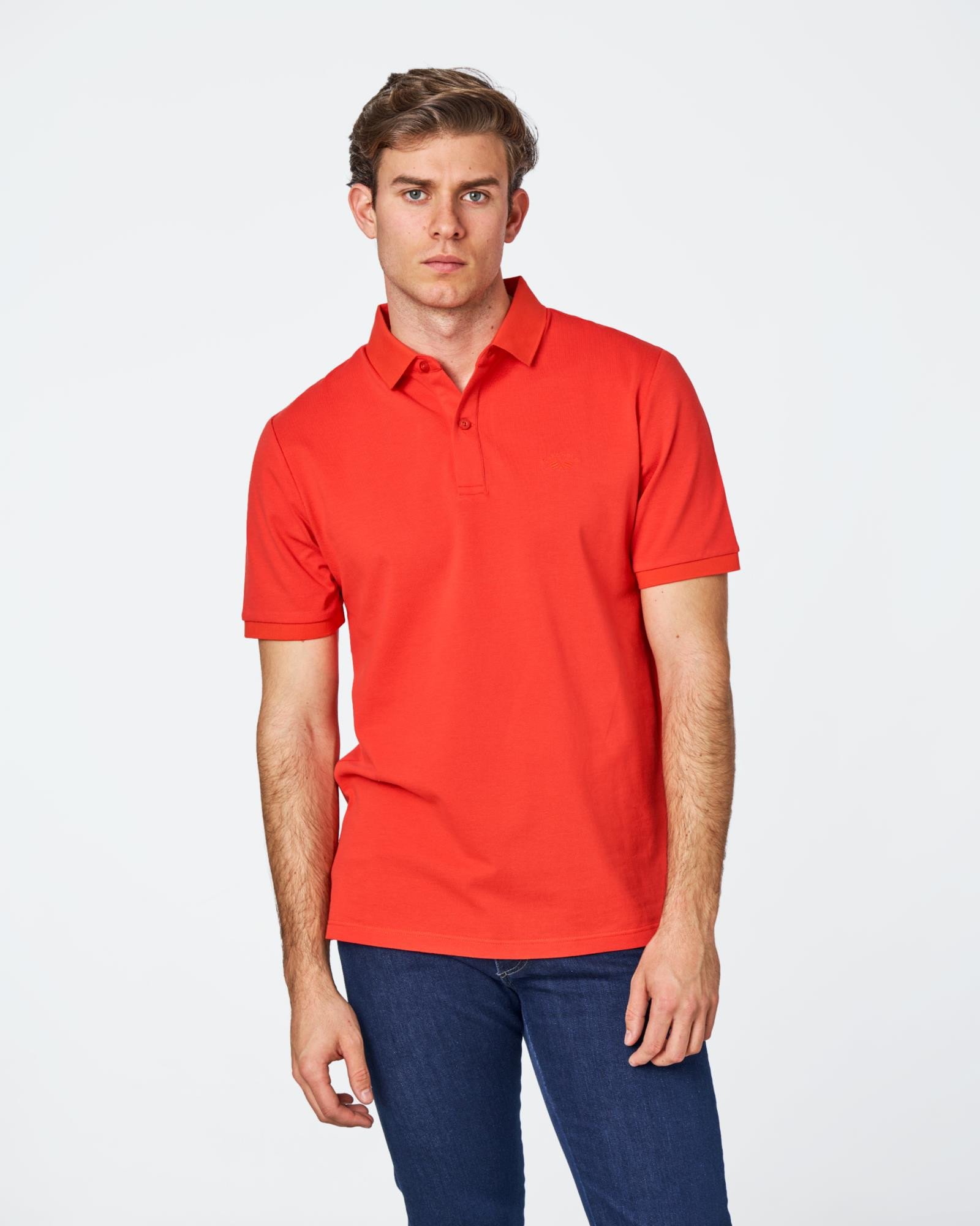 POLO DE HOMBRE PIQUE CORAL Talla L Color CORAL REF. 000054