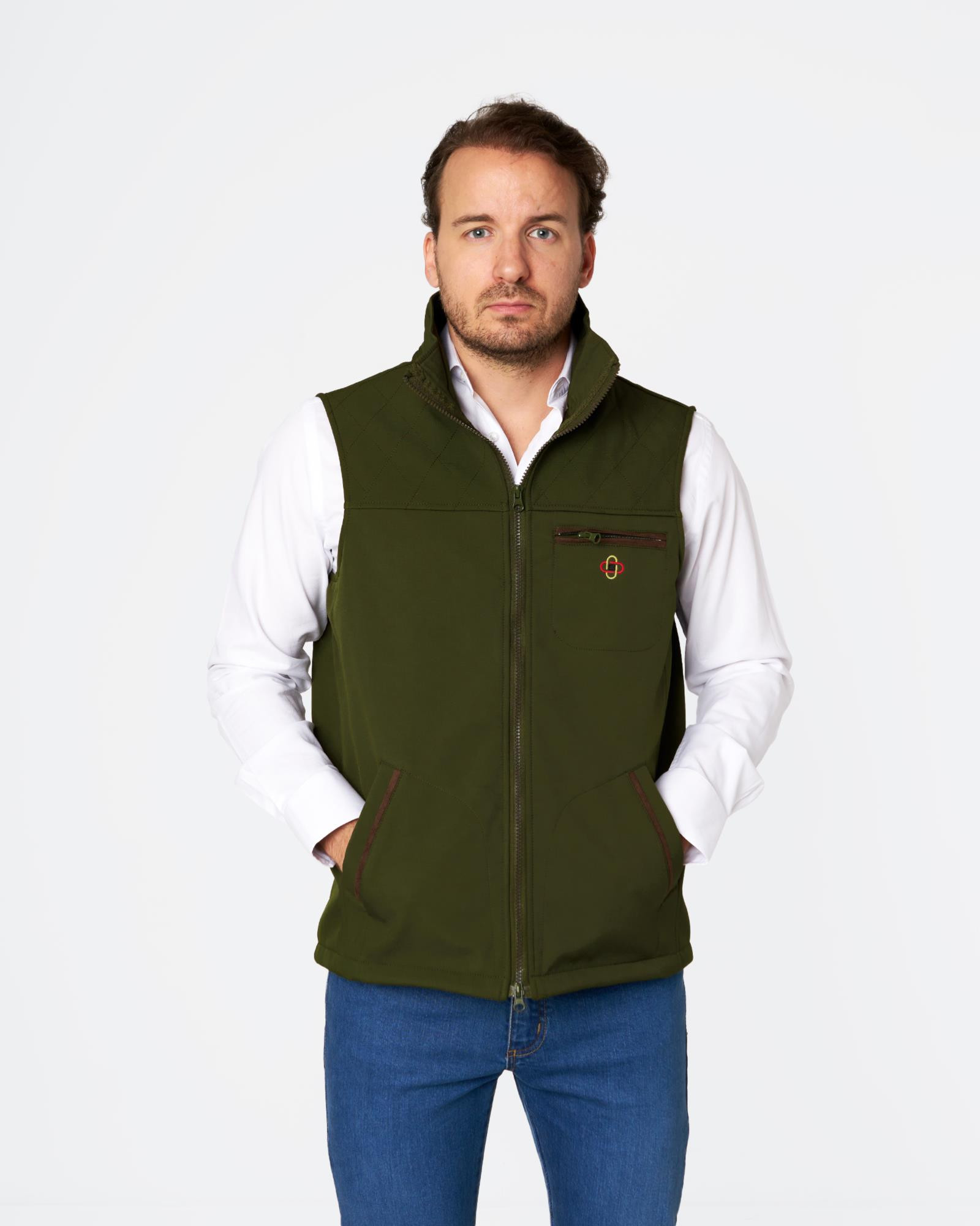 CHALECO DE HOMBRE SPAGNOLO VERDE OSCURO Talla S Color 000078 REF. 000078