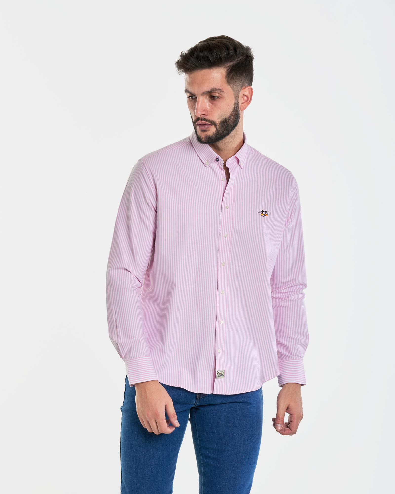 Camisa rayas rosa hombre new arrivals